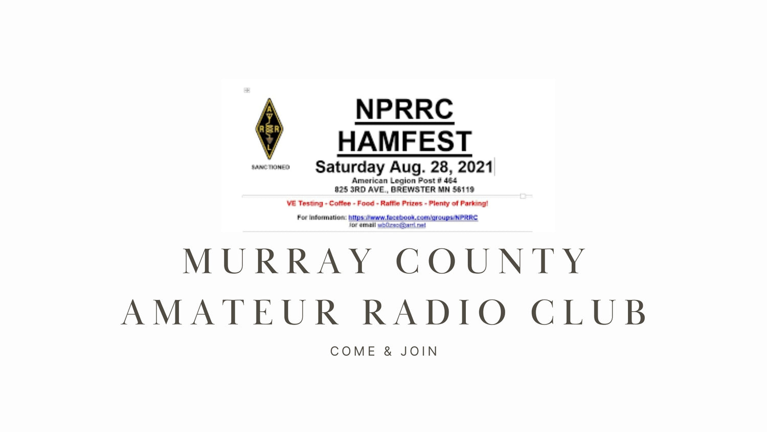 MURRAY COUNTY AMATEUR RADIO CLUB