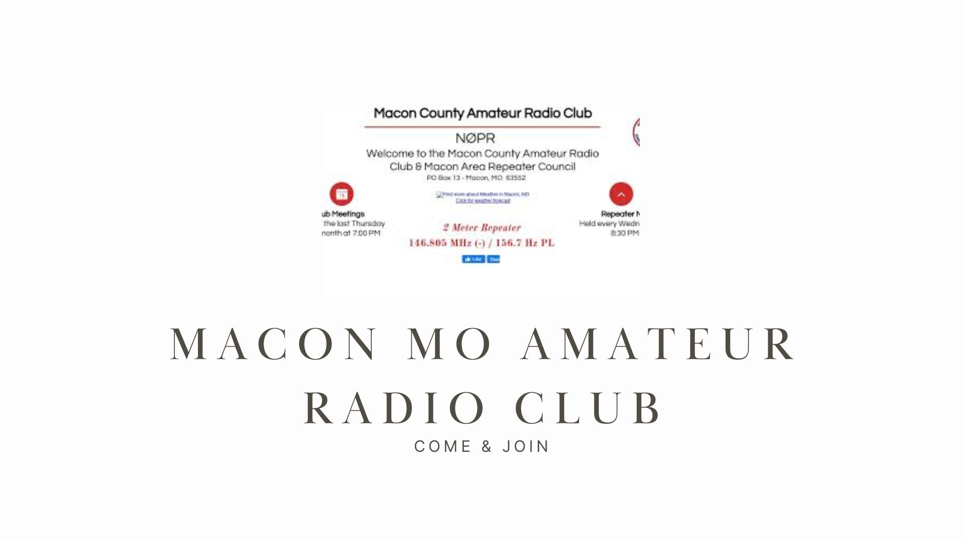 Macon MO Amateur Radio Club