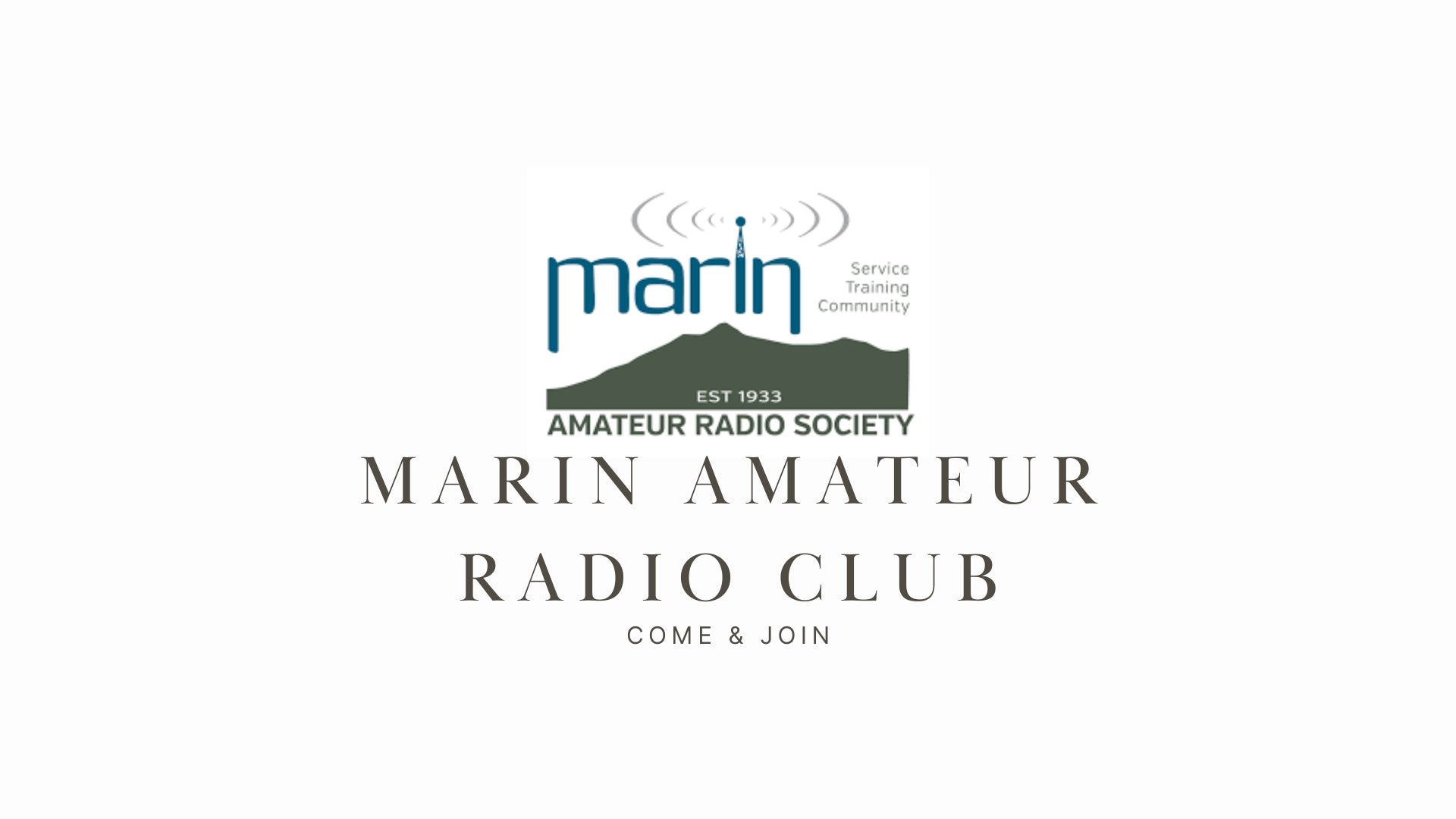 Marin Amateur Radio Club: A Tradition of Excellence in Amateur Radio