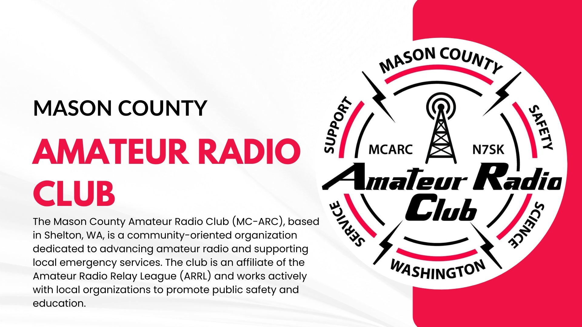 Mason County Amateur Radio Club (MC-ARC) - N7SK