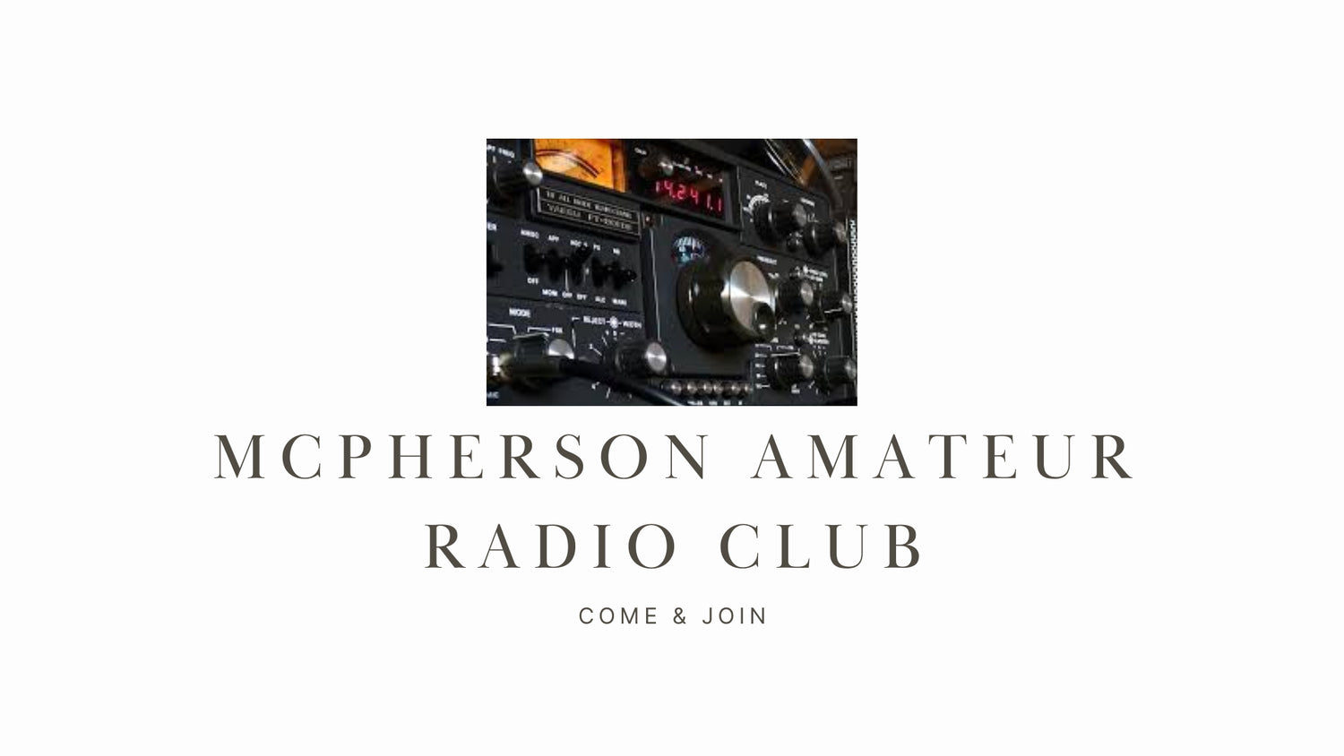 Dive into the World of Ham Radio with the McPherson Amateur Radio Club (W0TWU)!