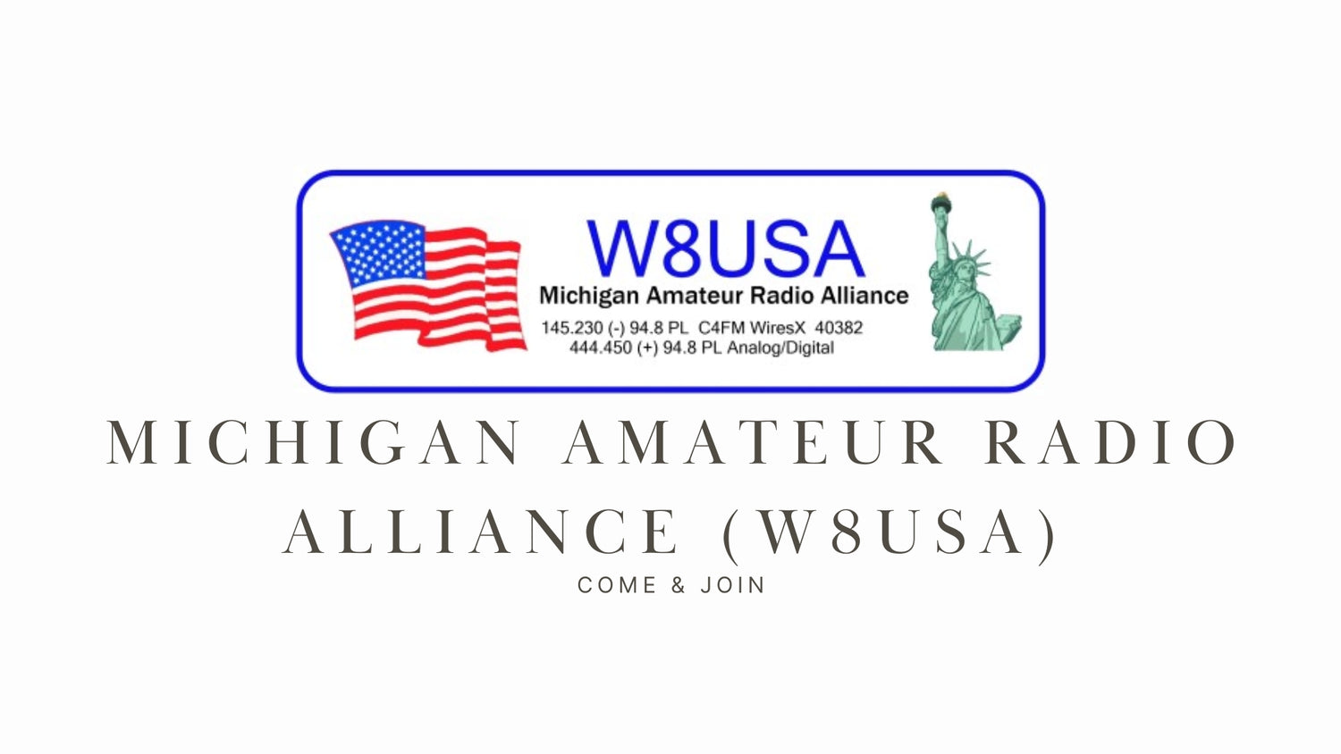 Explore a World of Possibilities with the Michigan Amateur Radio Alliance (W8USA)!