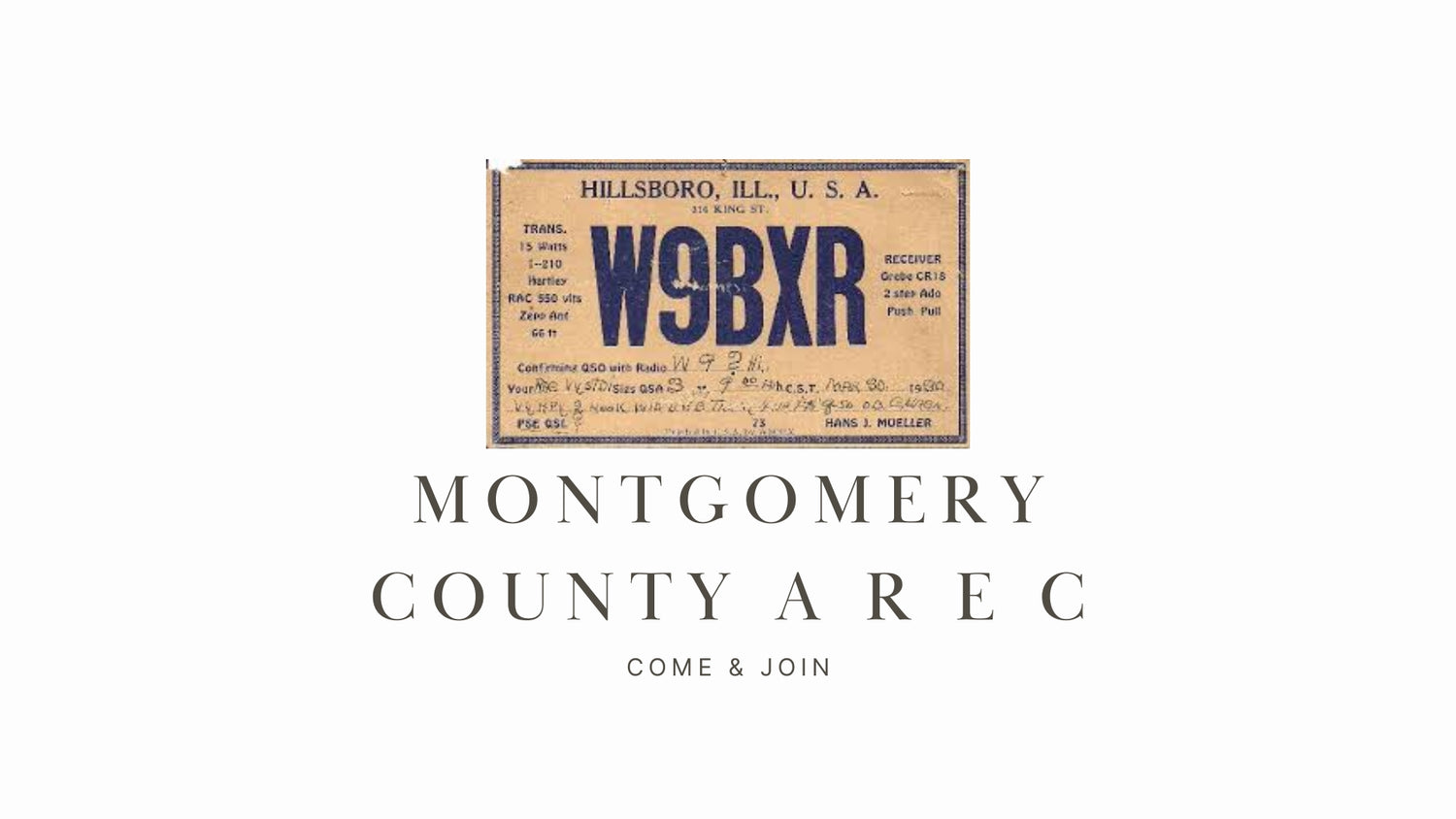 Build Lasting Connections and Serve Your Community with the Montgomery County A R E C (W9BXR)!