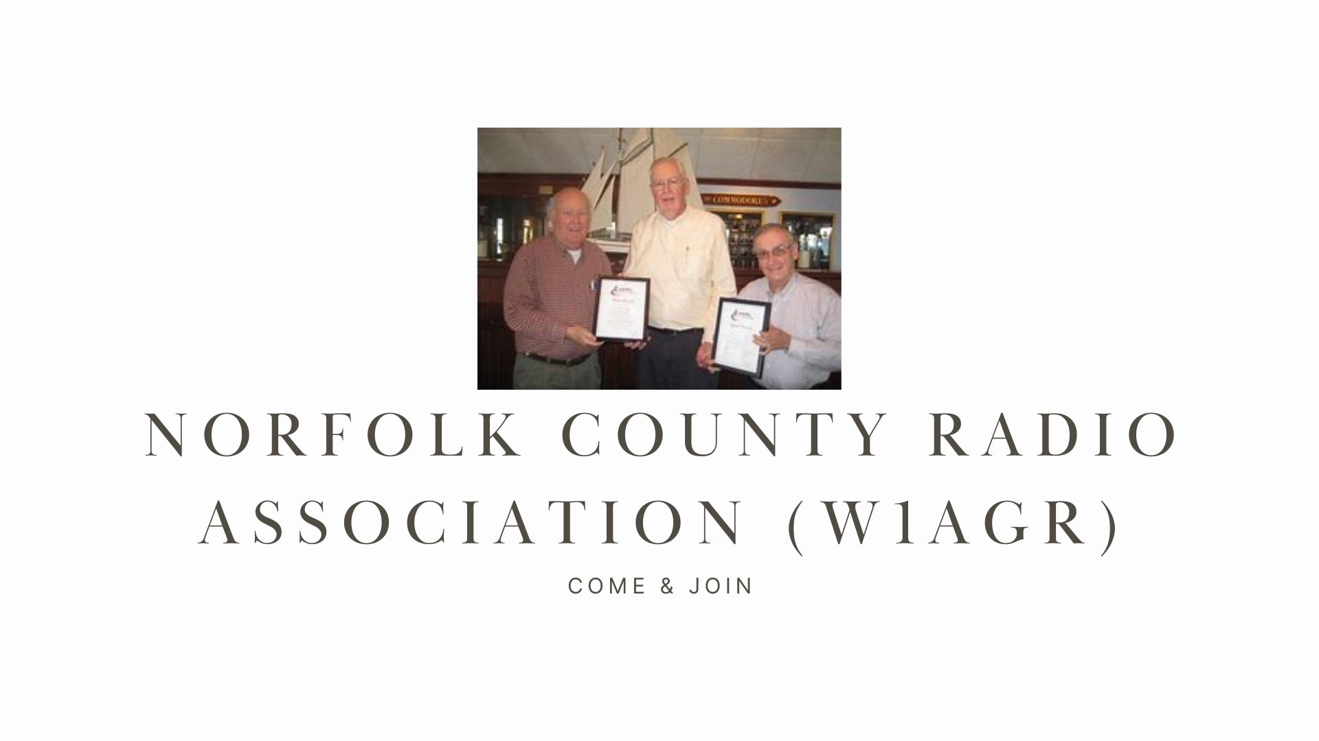 Experience the Camaraderie of Ham Radio with the Norfolk County Radio Association (W1AGR)!