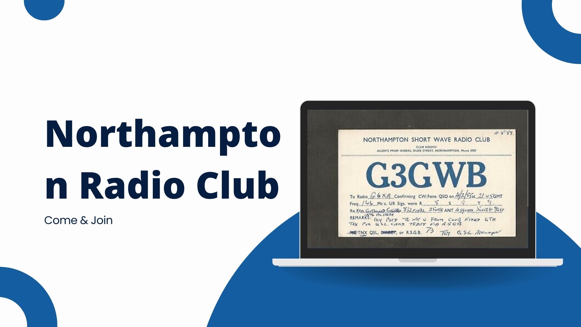 Northampton Radio Club - G3GWB