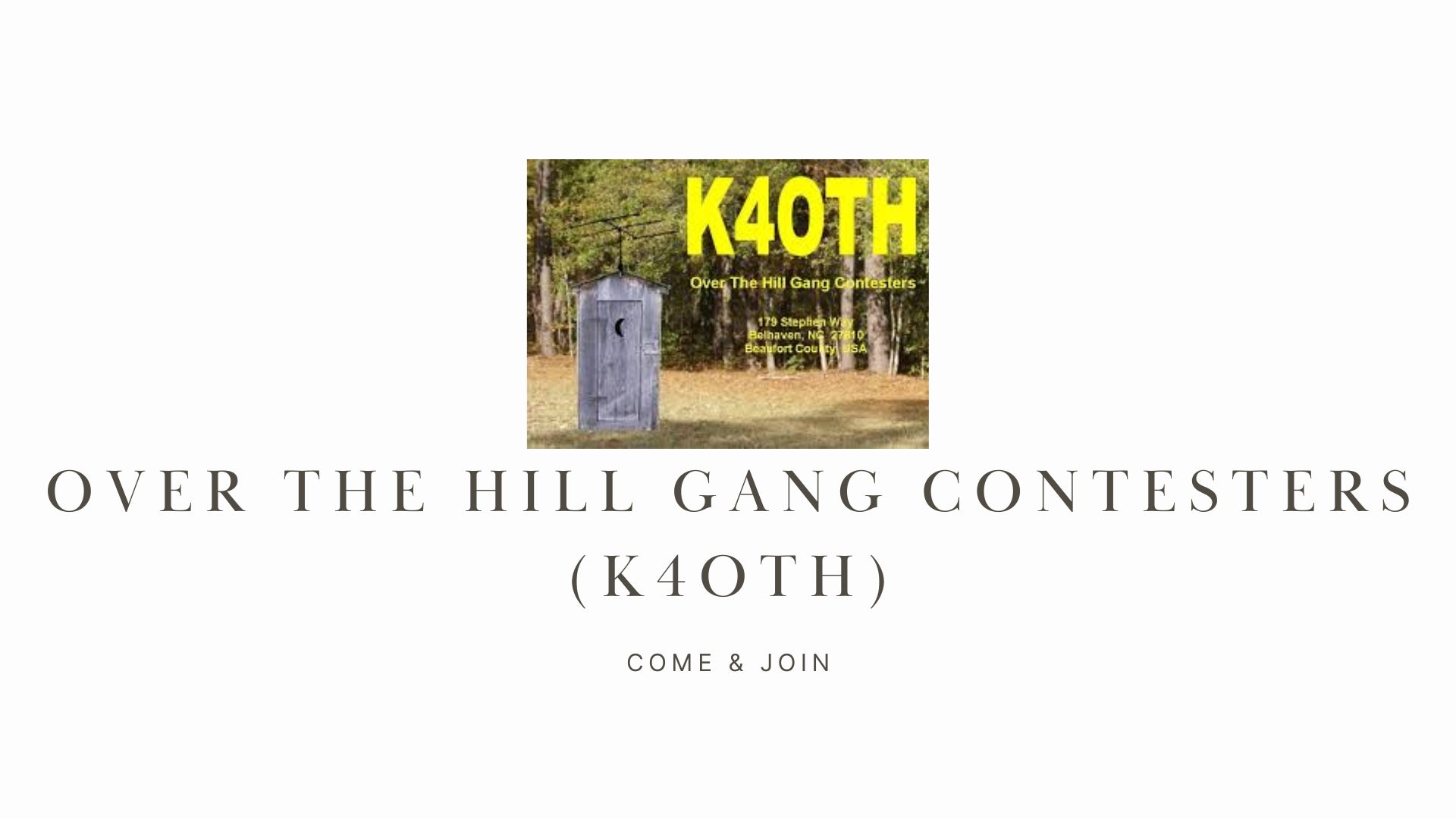 Over The Hill Gang Contesters (K4OTH)