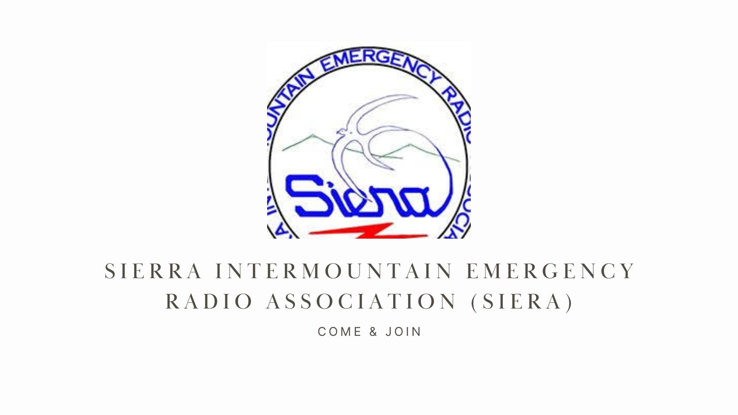 Sierra Intermountain Emergency Radio Association (SIERA)