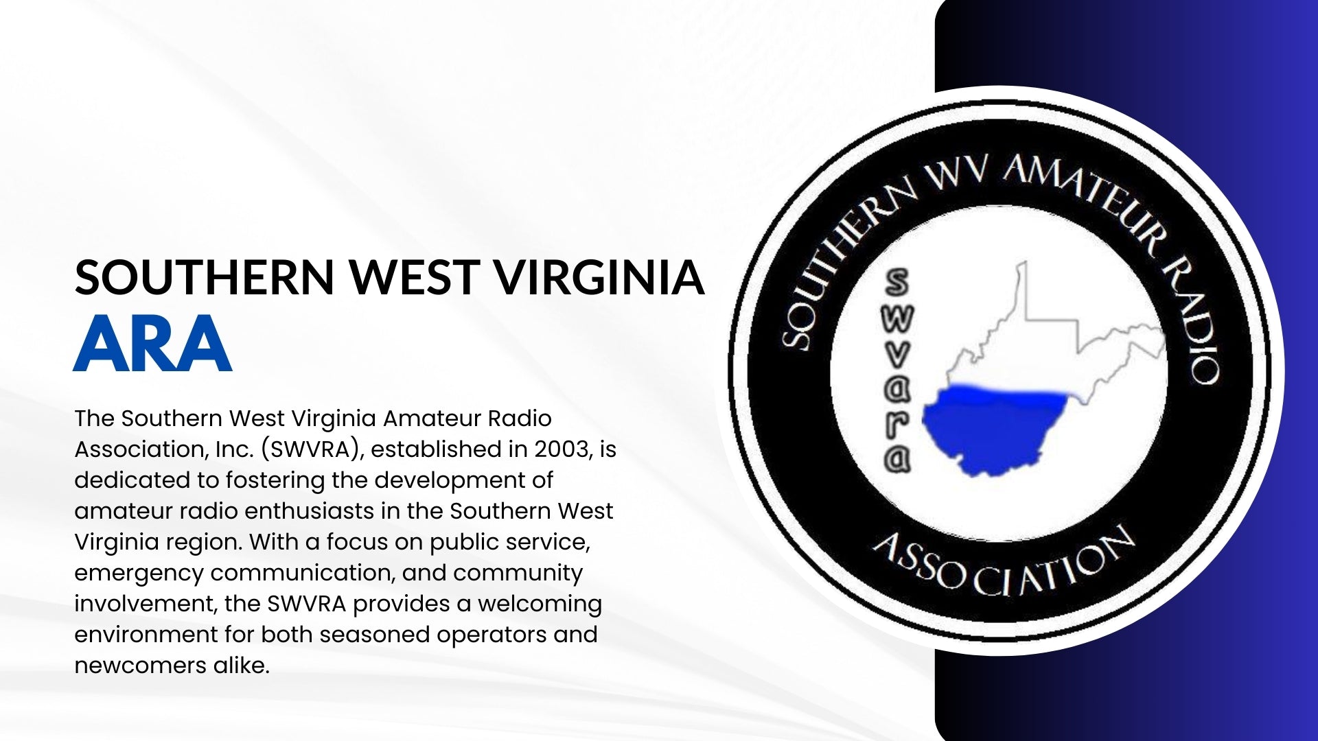 Southern West Virginia Amateur Radio Association, Inc. (SWVRA)