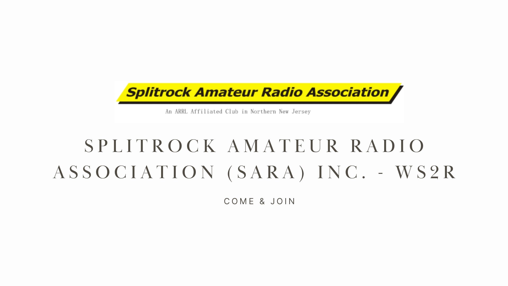 Splitrock Amateur Radio Association (SARA) Inc. - WS2R