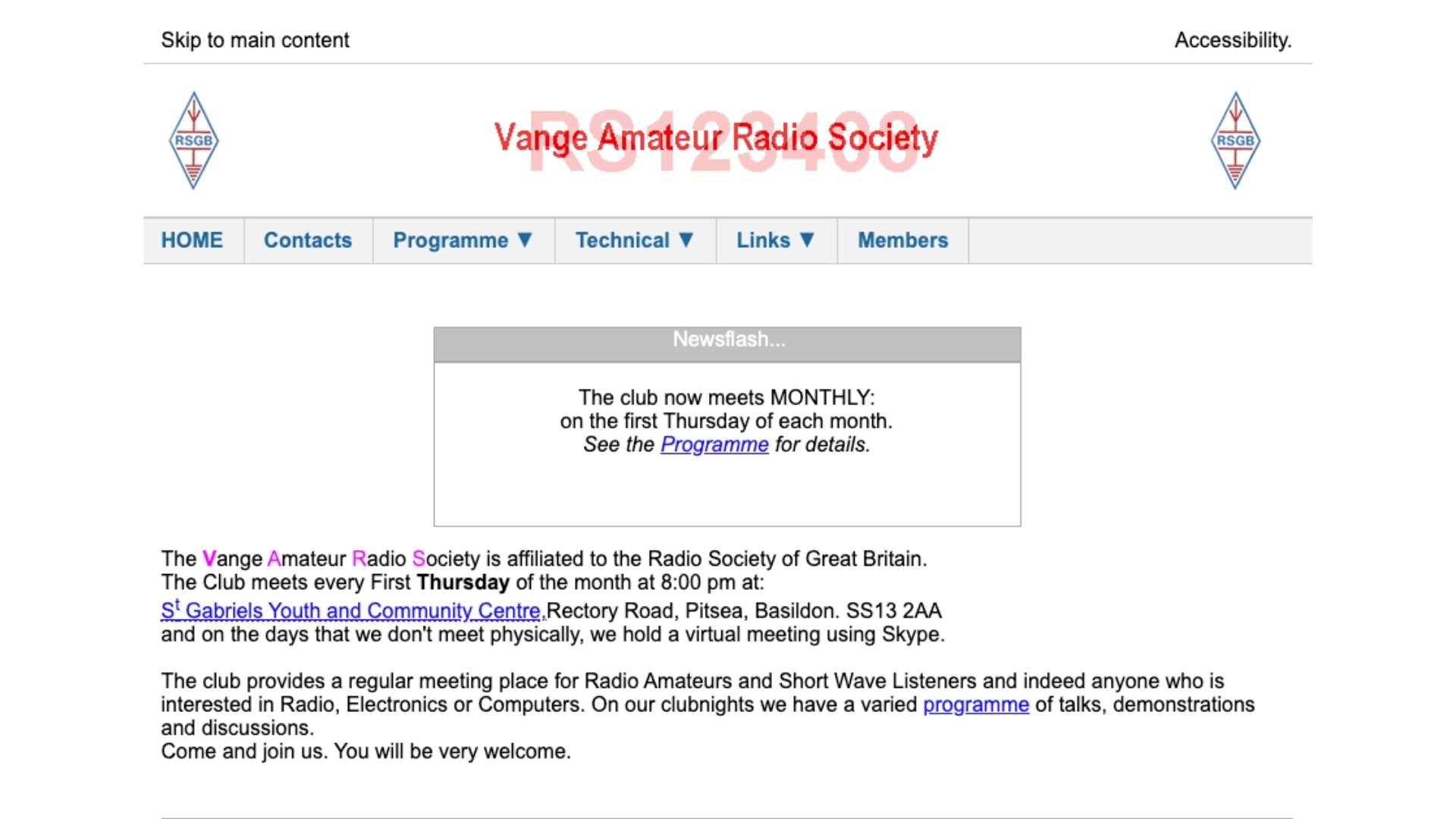 Vange Amateur Radio Society (VARS) - RS123408