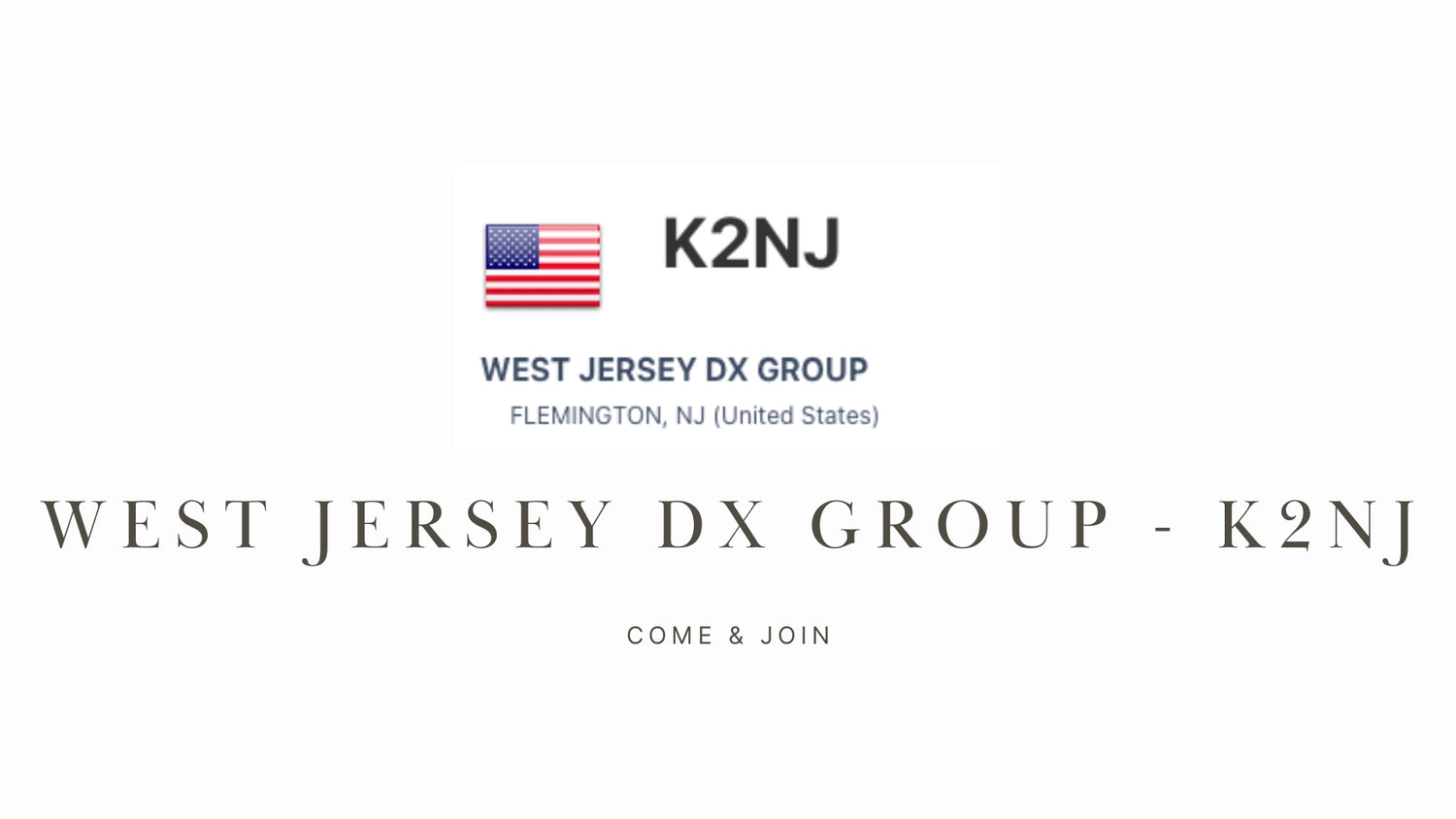 West Jersey DX Group - K2NJ