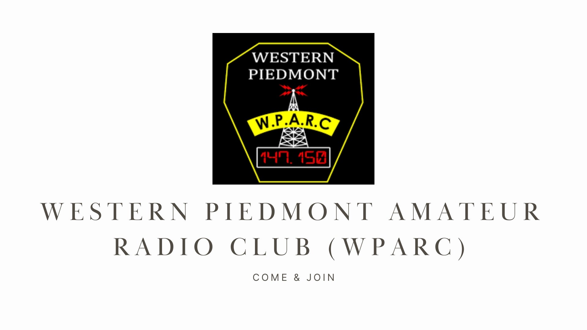 Western Piedmont Amateur Radio Club (WPARC)