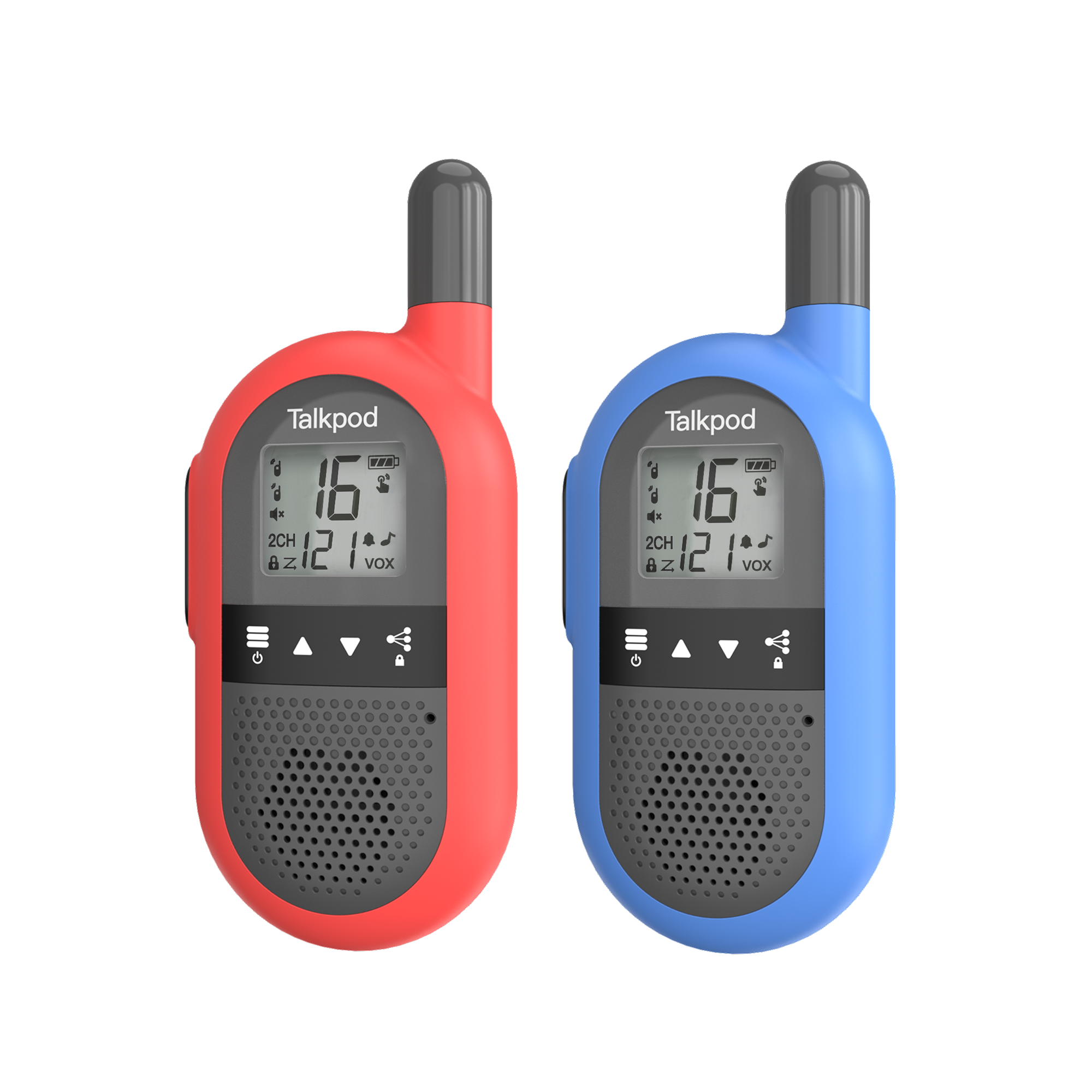 Talkpod F40 PMR446 Walkie-talkies Dual Pack (Blue/Red/Green/Yellow and Black)