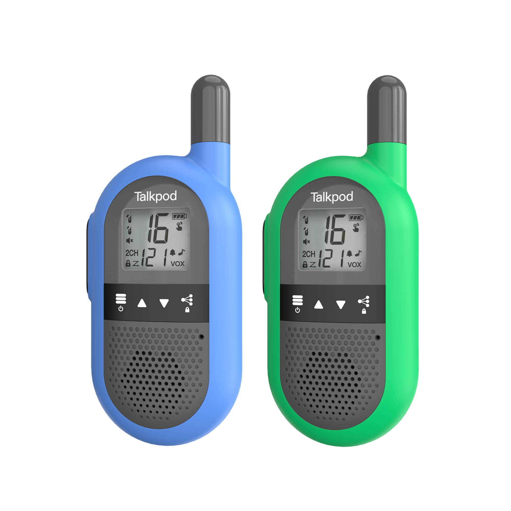 Talkpod F40 PMR446 Walkie-talkies Dual Pack (Blue/Red/Green/Yellow and Black)