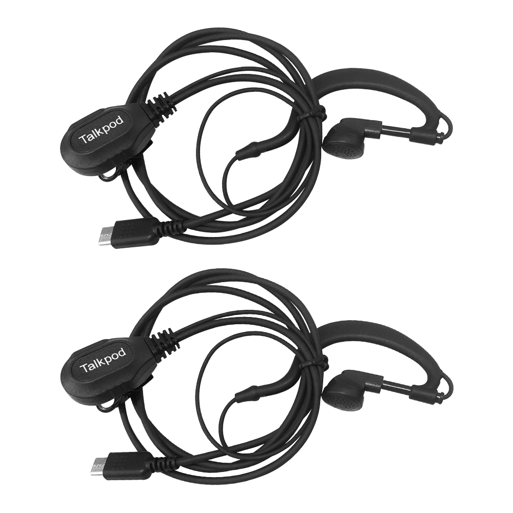 Talkpod® TEM08C Type-C Earloop with In-line Microphone for F40 FRS1 SLT01 (2Pcs)