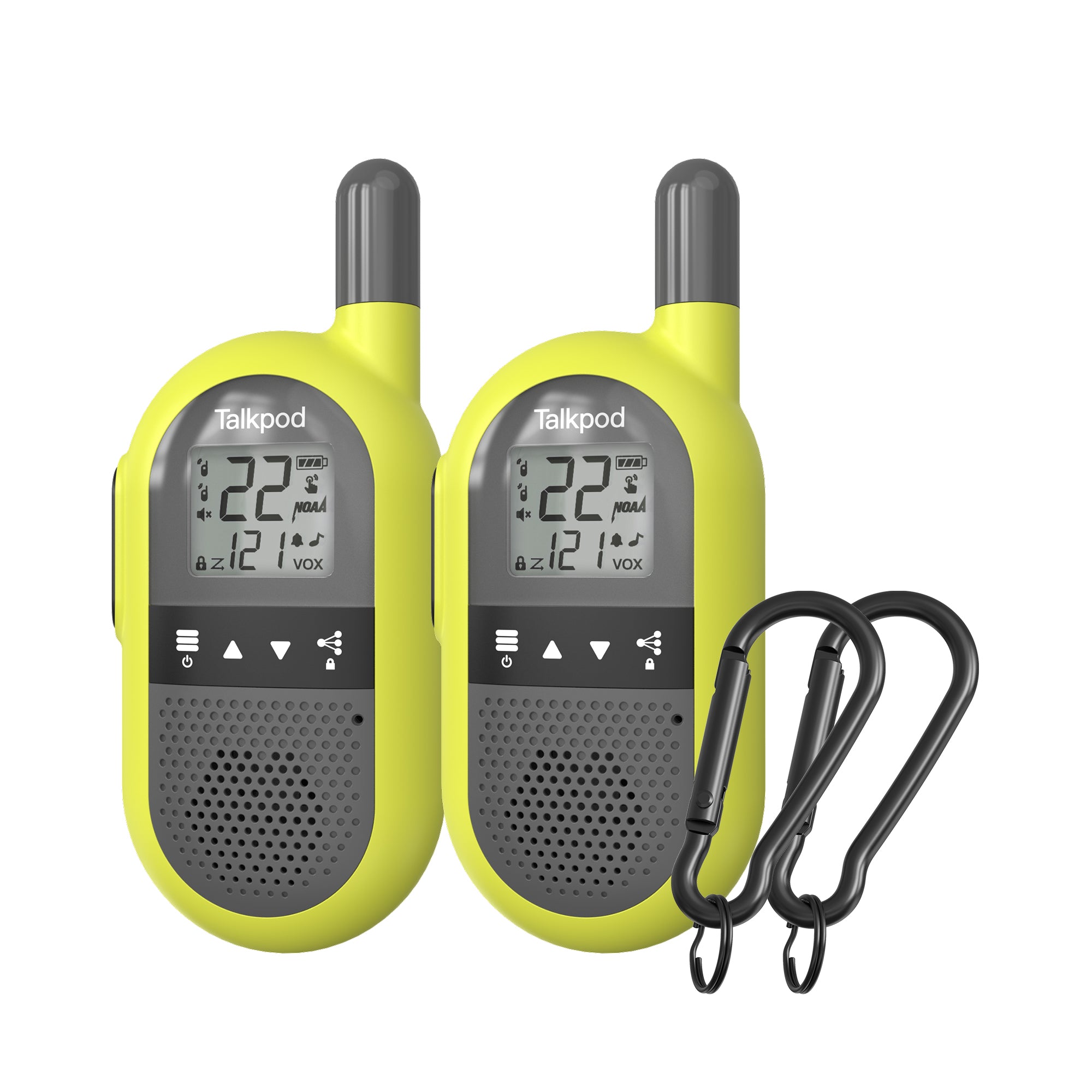 Talkpod F40 FRS Sport Walkie Talkies (Dual Pack) Bright Green and Black