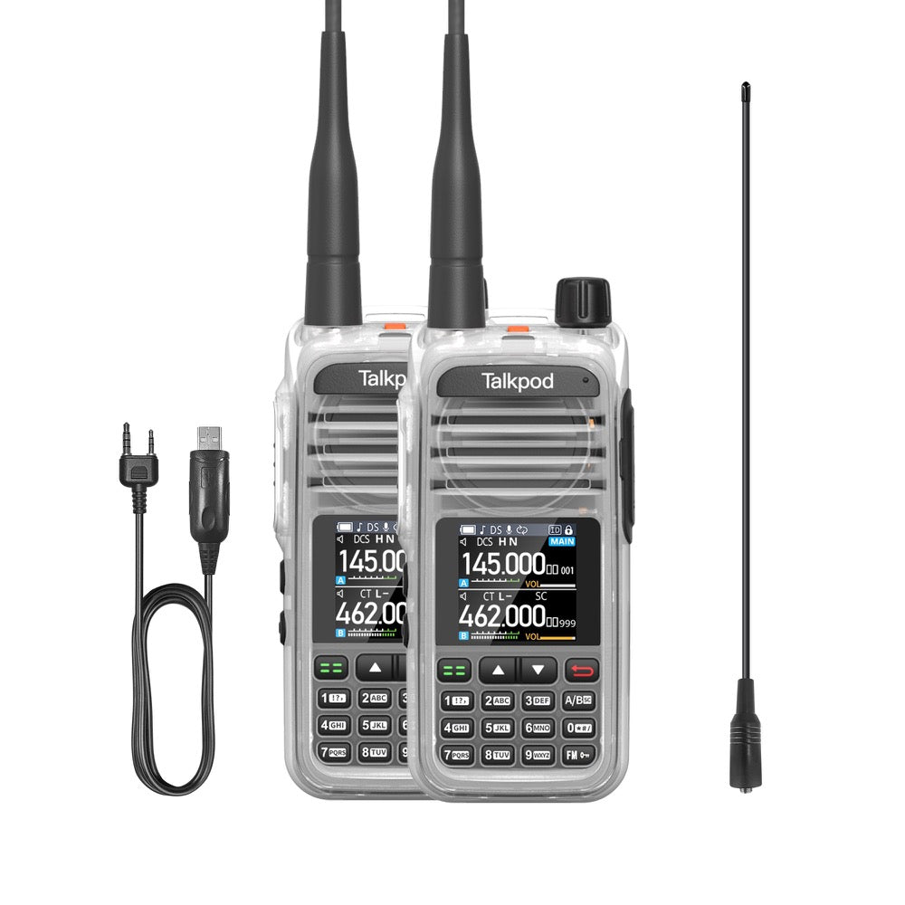 Talkpod® A36plus MAX (Twin Pack) VHF/UHF Dual Band FM Transceiver, Rugged, Compact Dual Bander with Simple Operation and Great Performance
