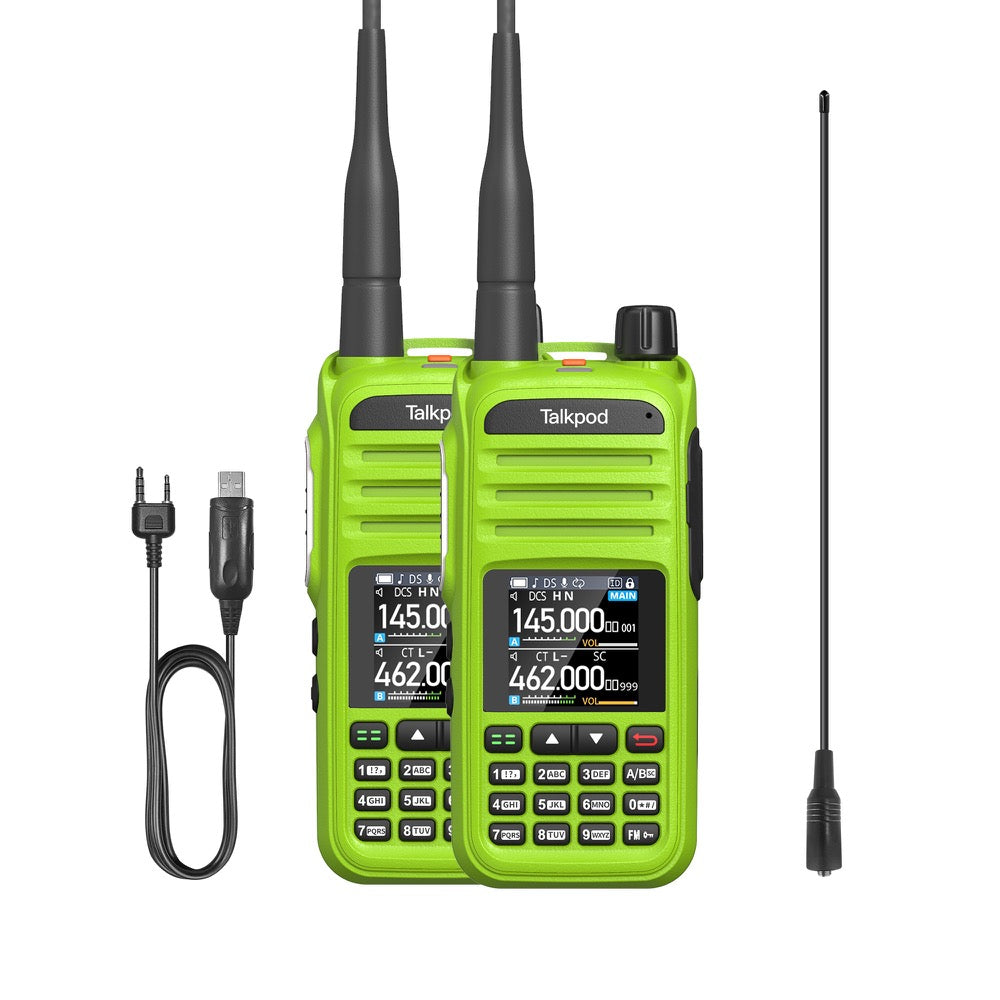 Talkpod® A36plus MAX (Twin Pack) VHF/UHF Dual Band FM Transceiver, Rugged, Compact Dual Bander with Simple Operation and Great Performance