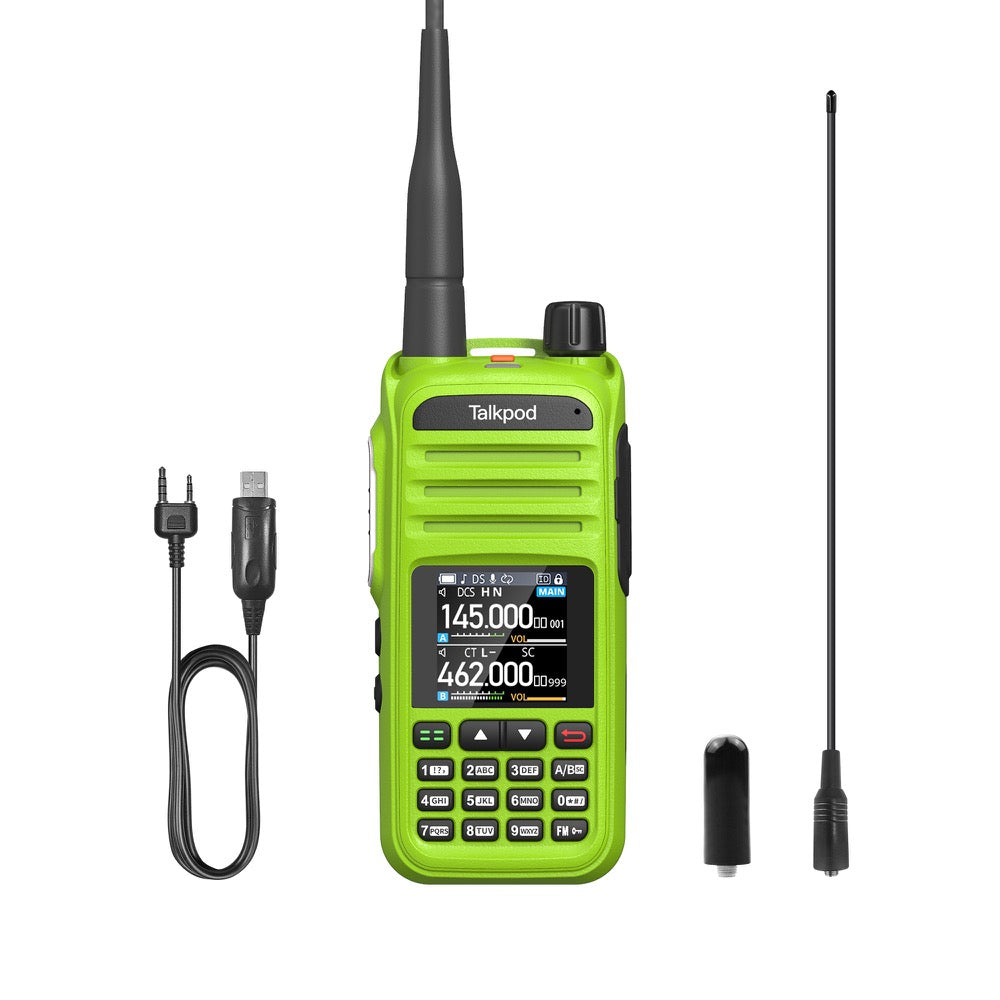 Talkpod® A36plus MAX 2M/70CM Amateur Radio with NA-771 Dual Band 14-Inch Whip Amateur Antenna & NA-805 Short Antenna