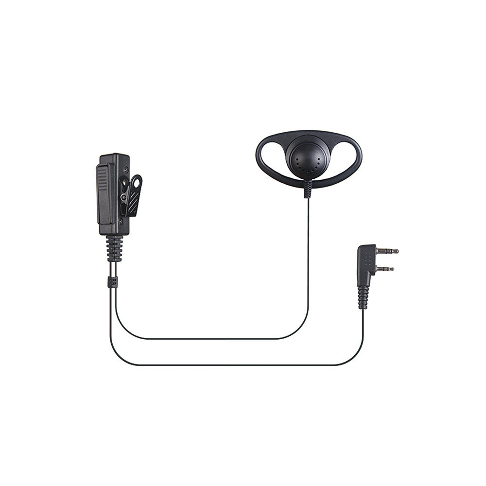 TEM02 2-Wire D-Ring Earphone with On-MIC PTT